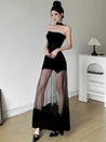Strapless Sheer Maxi Dress