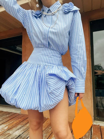 BUBBLE MINI SKIRT_Orange