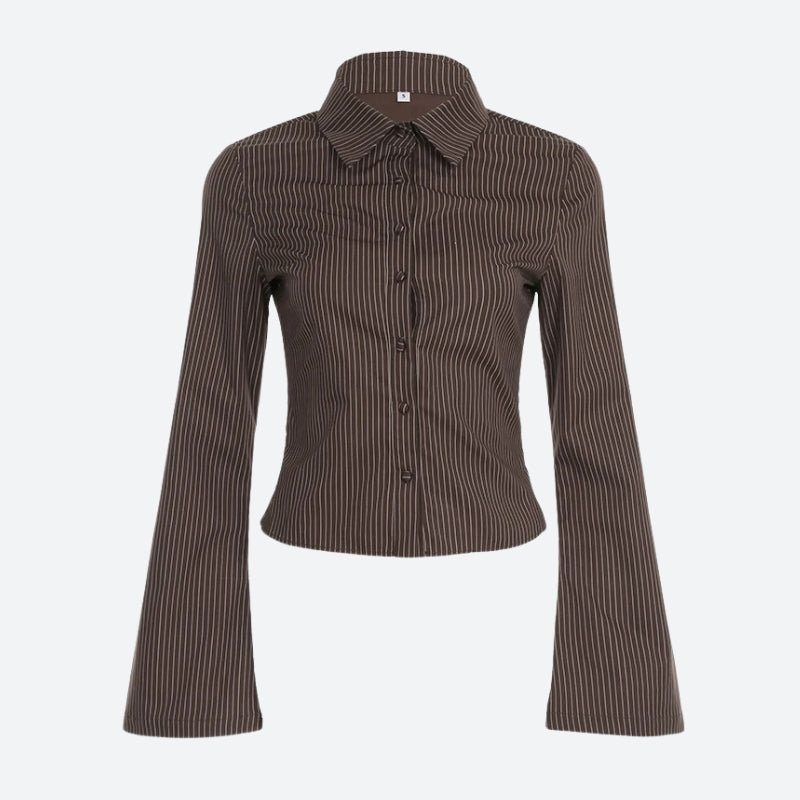 Striped Button Down Shirt - Litlookz Studio