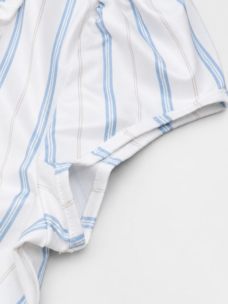 Striped Crop & Shorts Set