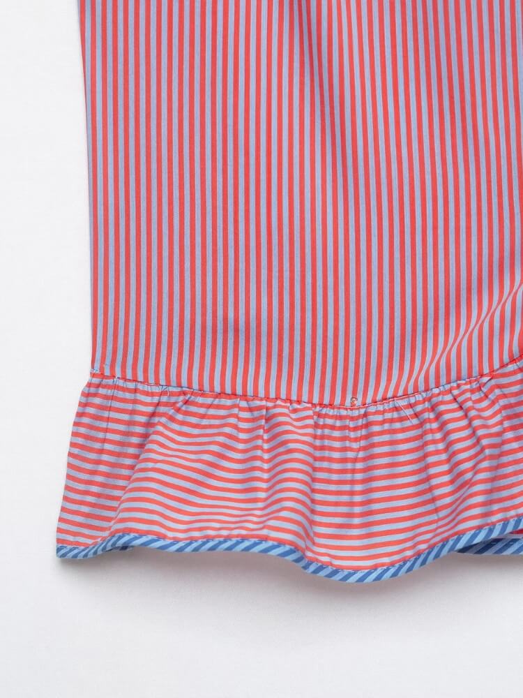 Striped Ruffle Blouse