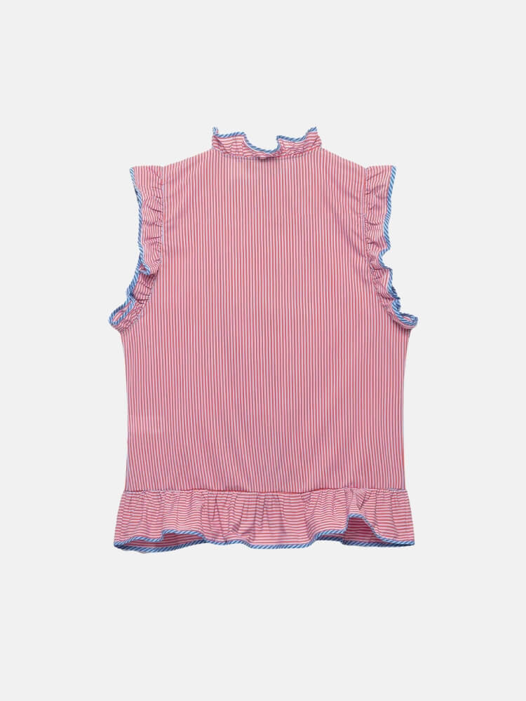Striped Ruffle Blouse