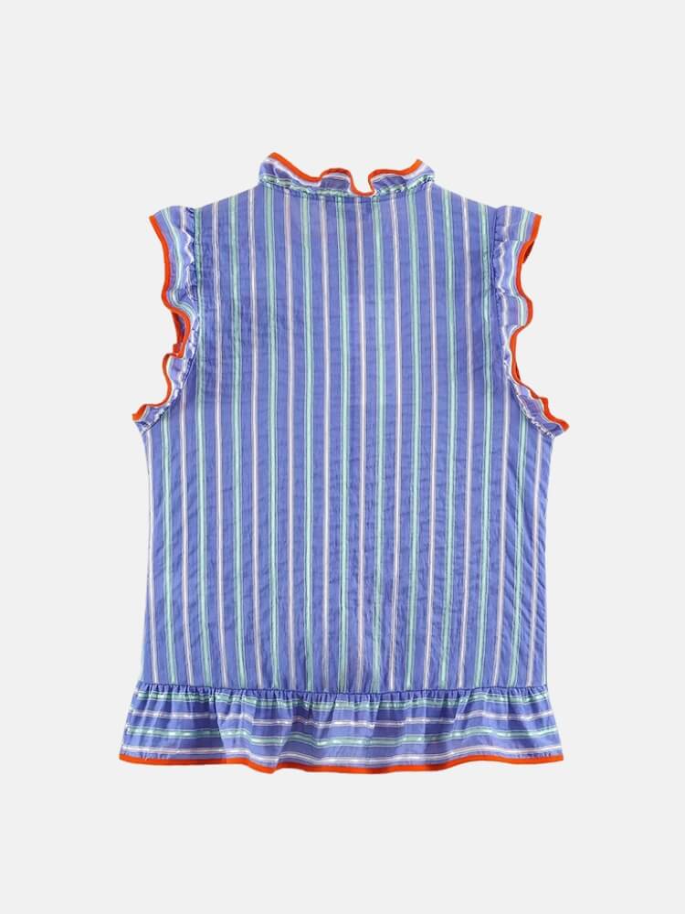 Striped Ruffle Blouse