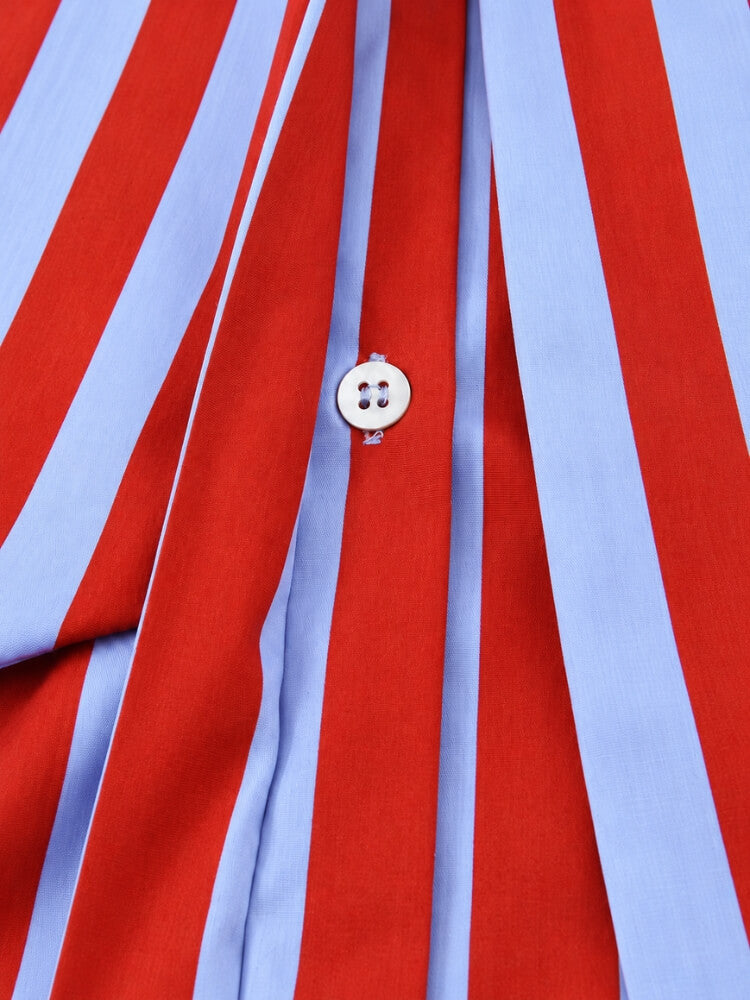 Striped Tie Neck Shirt