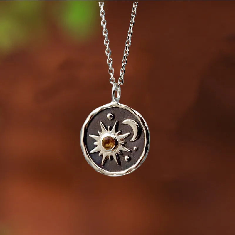 Sun Moon Charm Necklace