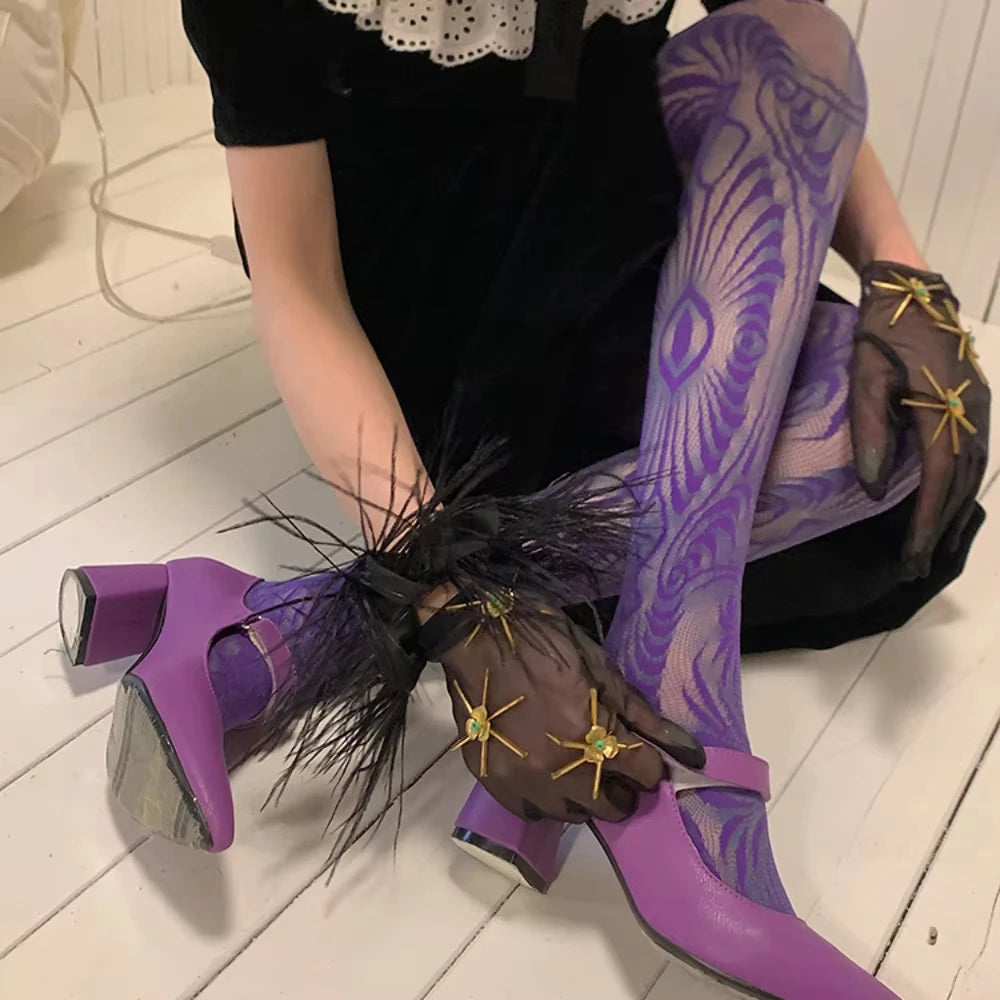 Swirl Sheer Tights