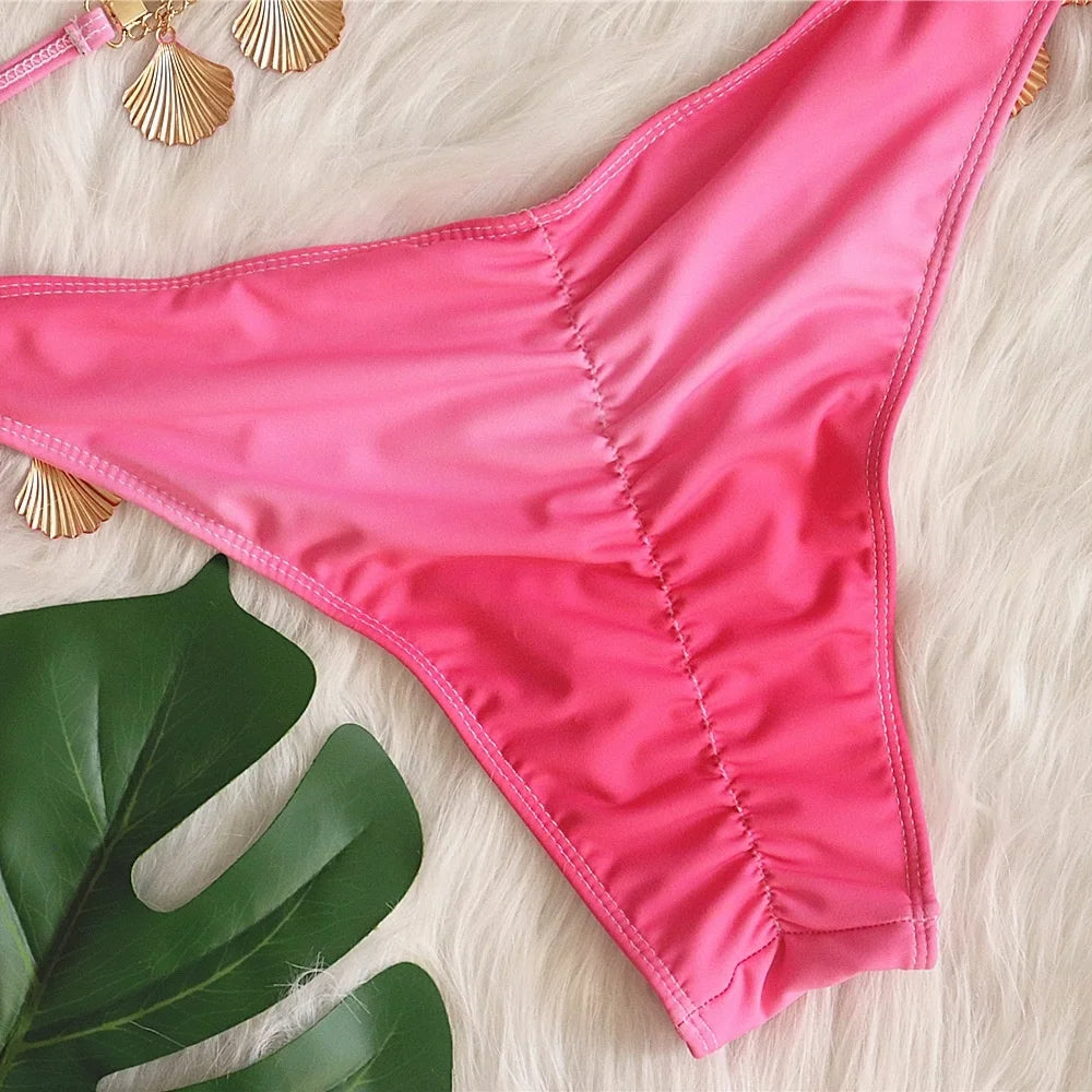 Tassel Triangle Bikini Set