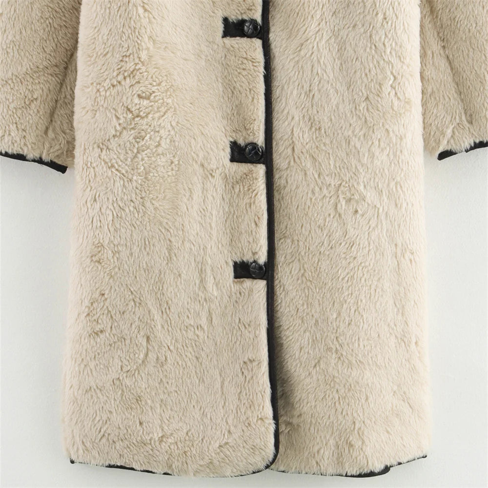 Teddy Trim Coat