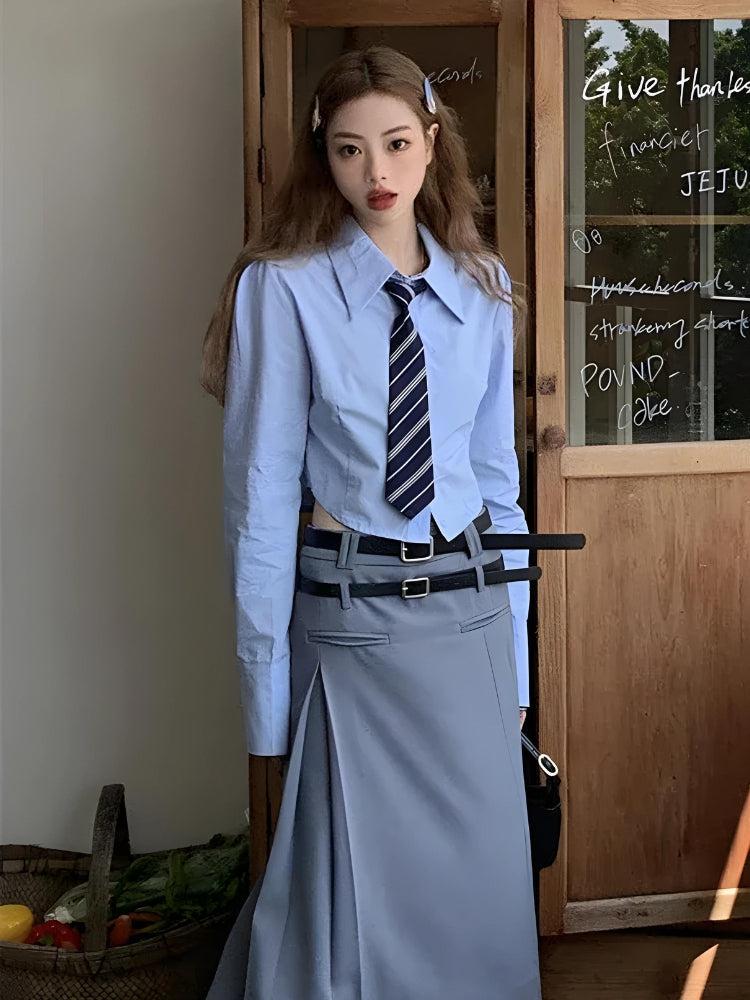 Tie Crop Shirt - Litlookz Studio