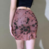 Tie Dye Mesh Mini Skirt