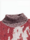 Tie Dye Turtle Neck Knitted Sweater