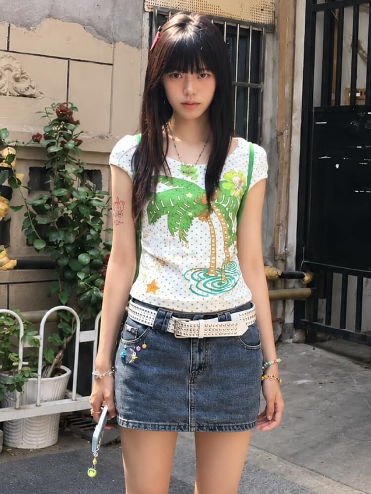 Shop Tropical Baby Tee - Litlookz Studio