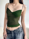 Twisted Bust Mesh Top