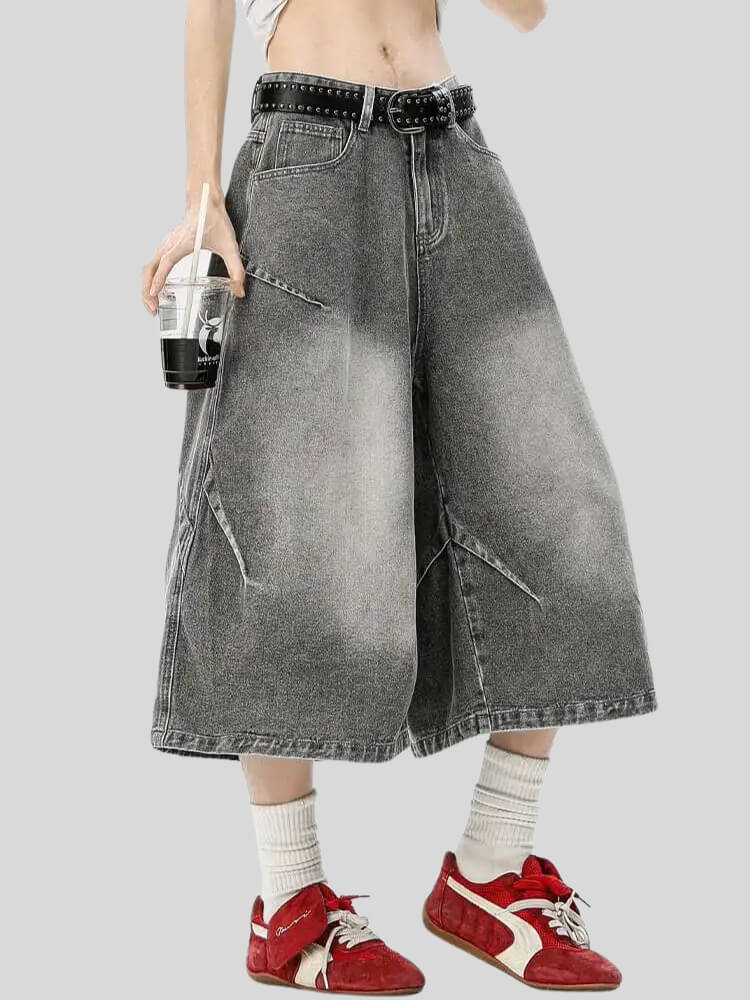 Ultra-Wide Denim Jorts