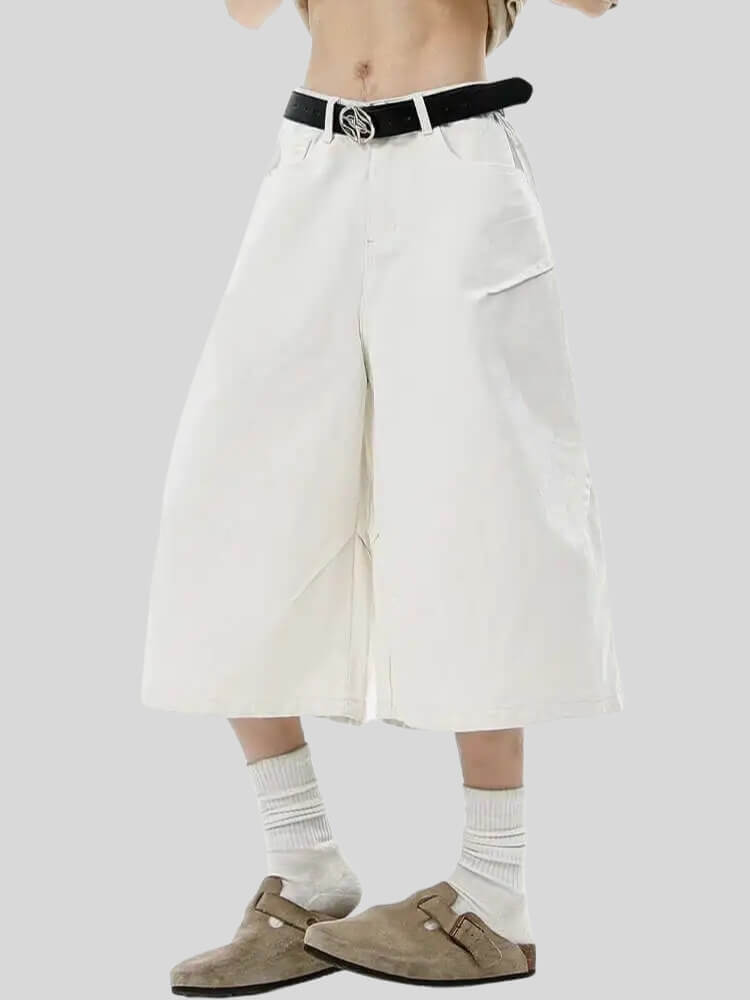 Ultra-Wide Denim Jorts