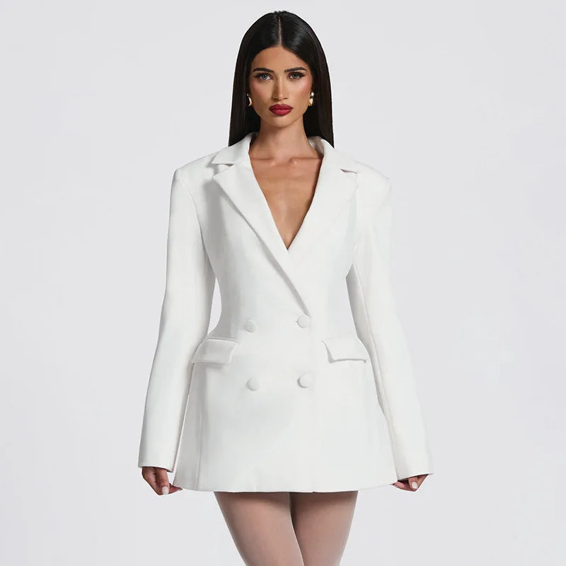 Shop V Neck Blazer Dress