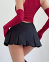 V-Shaped College Mini Skirt