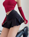 V-Shaped College Mini Skirt