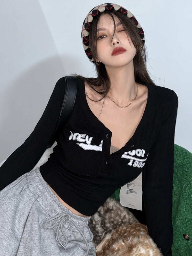 Varsity Henley Top