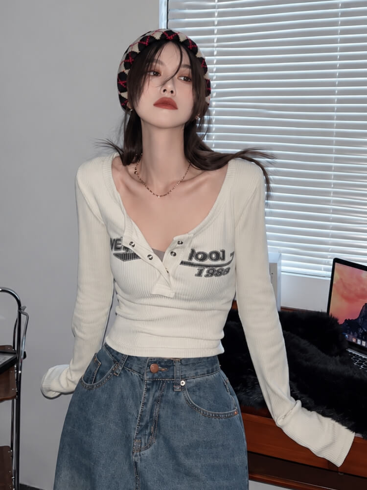Varsity Henley Top