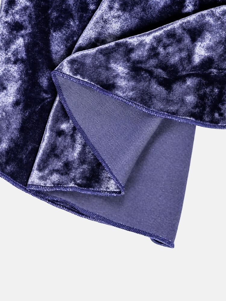 Velvet Cross Mini Dress