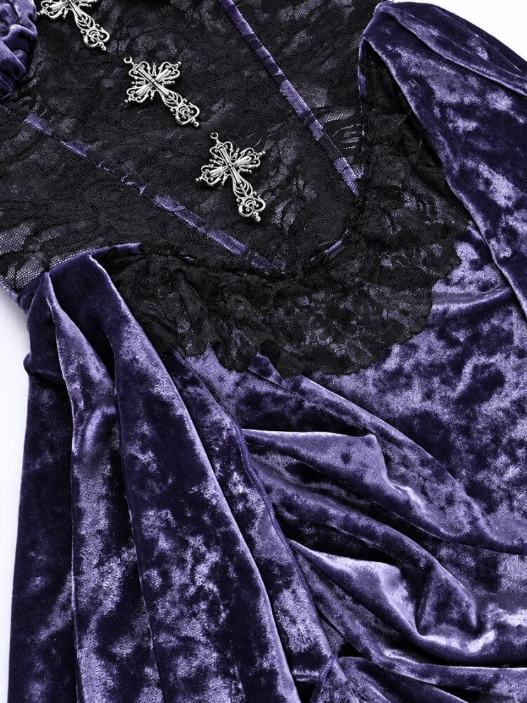 Velvet Cross Mini Dress