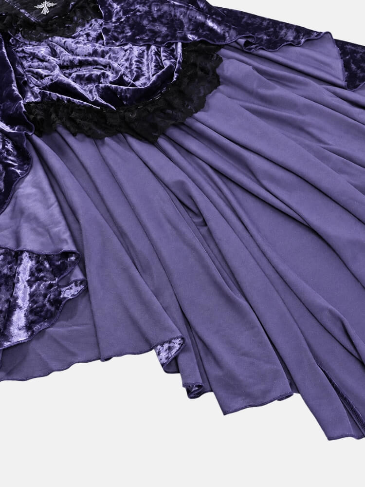 Velvet Cross Mini Dress