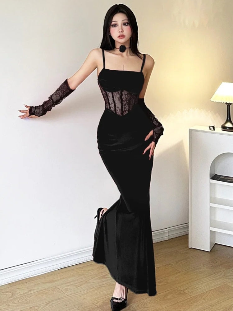 velvet lace maxi dress Velvet Lace Maxi Dress