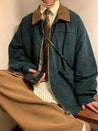 Vintage Corduroy Contrast Color Jacket
