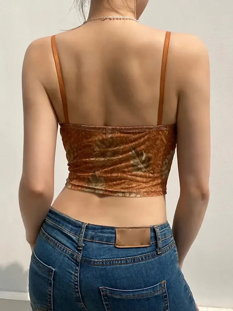 Vintage Floral Crop Top