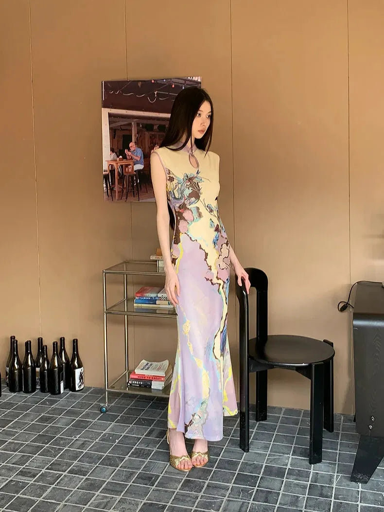 retro floral maxi dress Vintage Cut Out Stunning Ankara Gown Styles Spring2026 it makes an incredible size:10.5 US / 29.5 MX