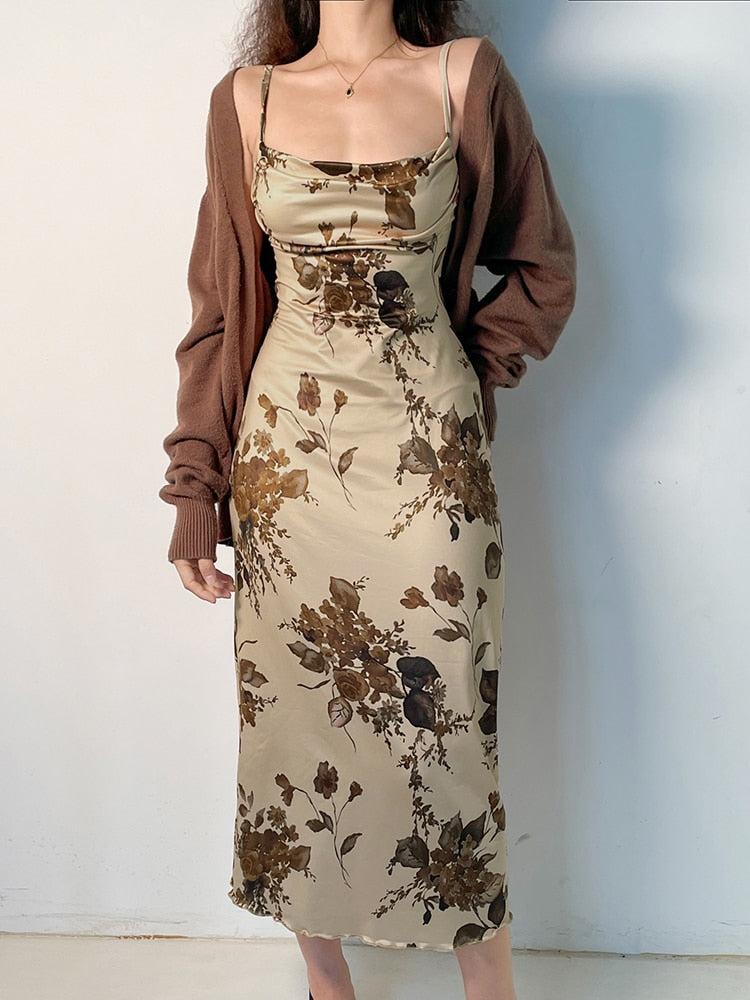 Vintage Floral Maxi Dress - Litlookz Studio