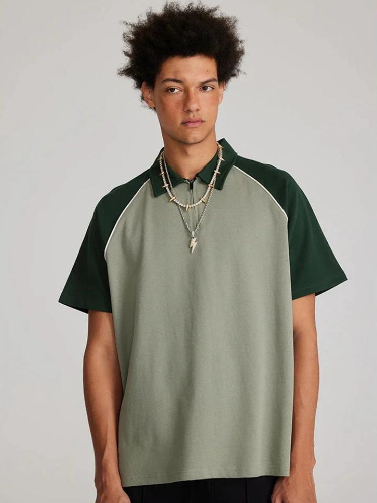 Vintage Half Zip-Up Polo Tee