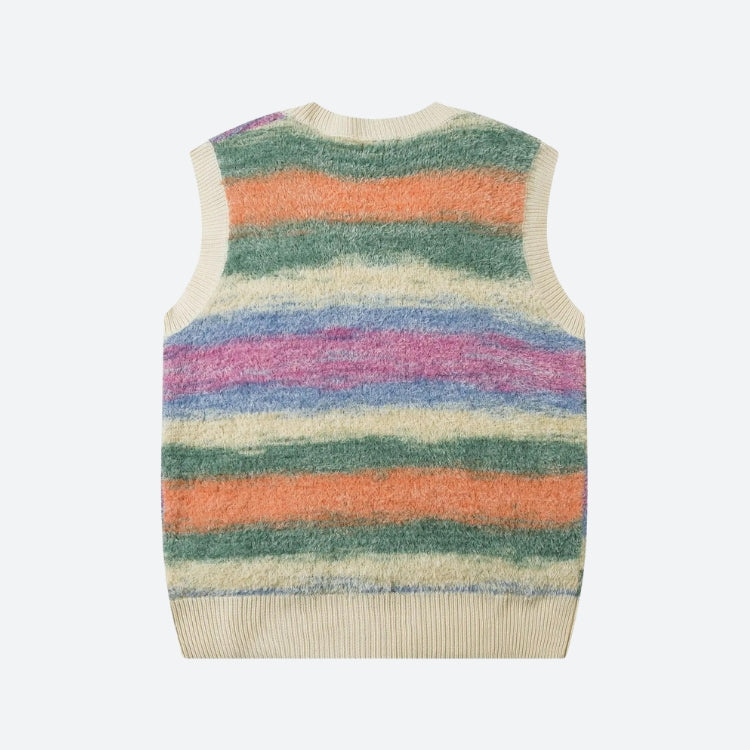 Vintage Multicolored Yarn Plush Sweater Vest