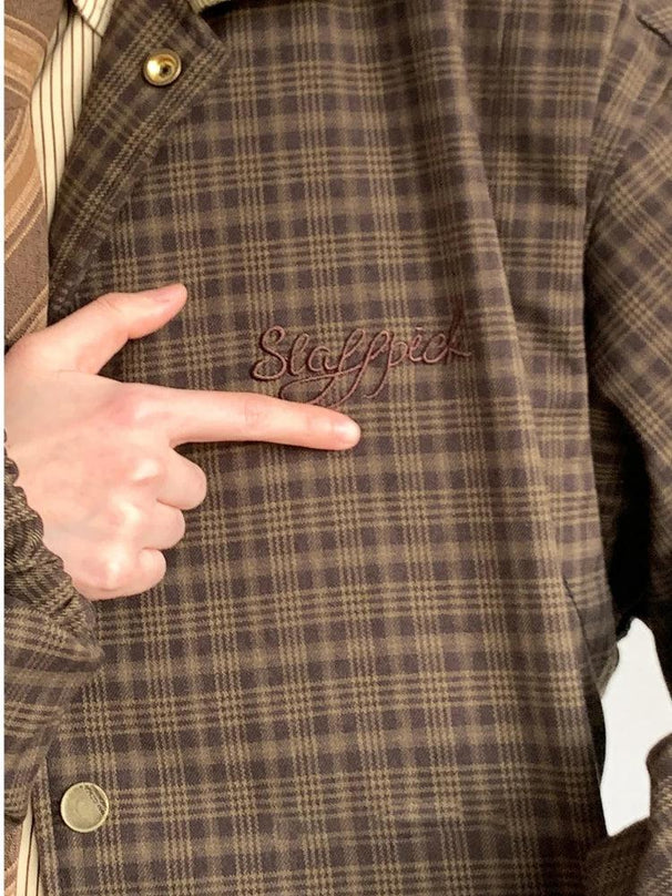 Drawn To It Vintage Plaid Jacket