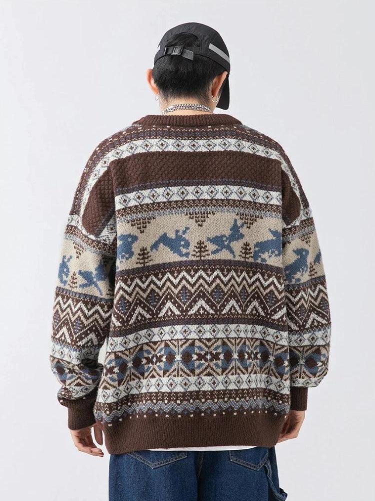 Vintage Rabbits Knitted Sweater - Litlookz Studio