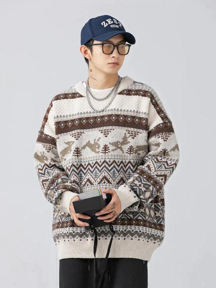 Vintage Rabbits Knitted Sweater - Litlookz Studio