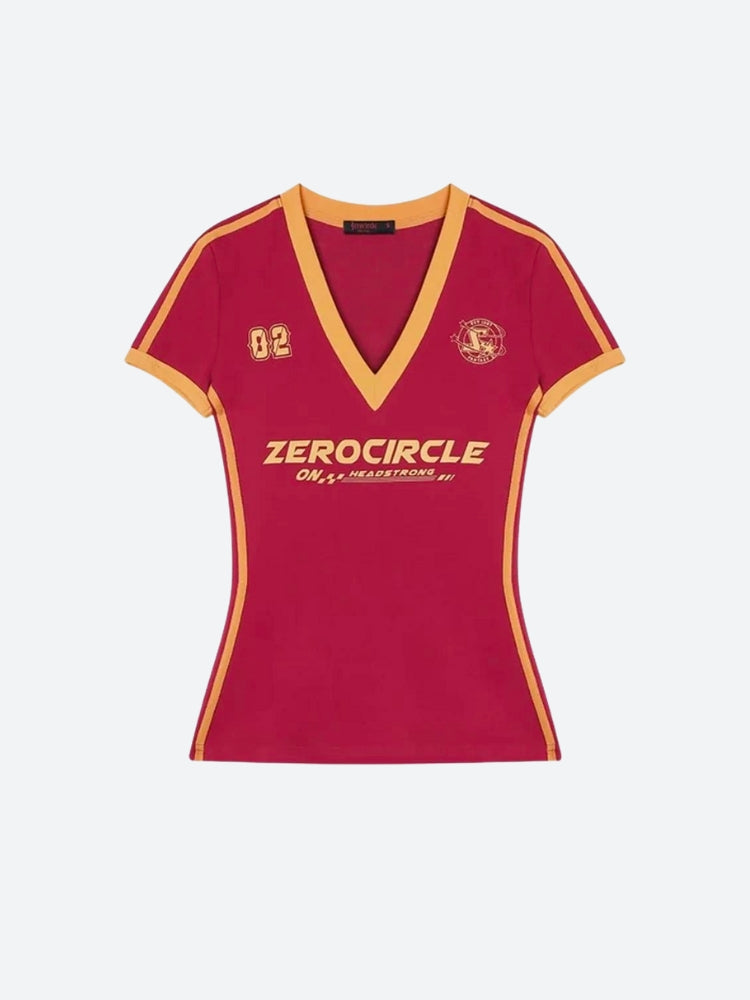 Vintage Striped V Neck Jersey Top - Litlookz Studio