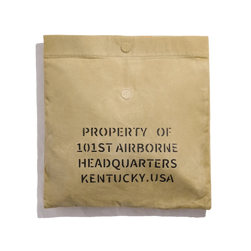 Waxed Canvas Clutch Bag