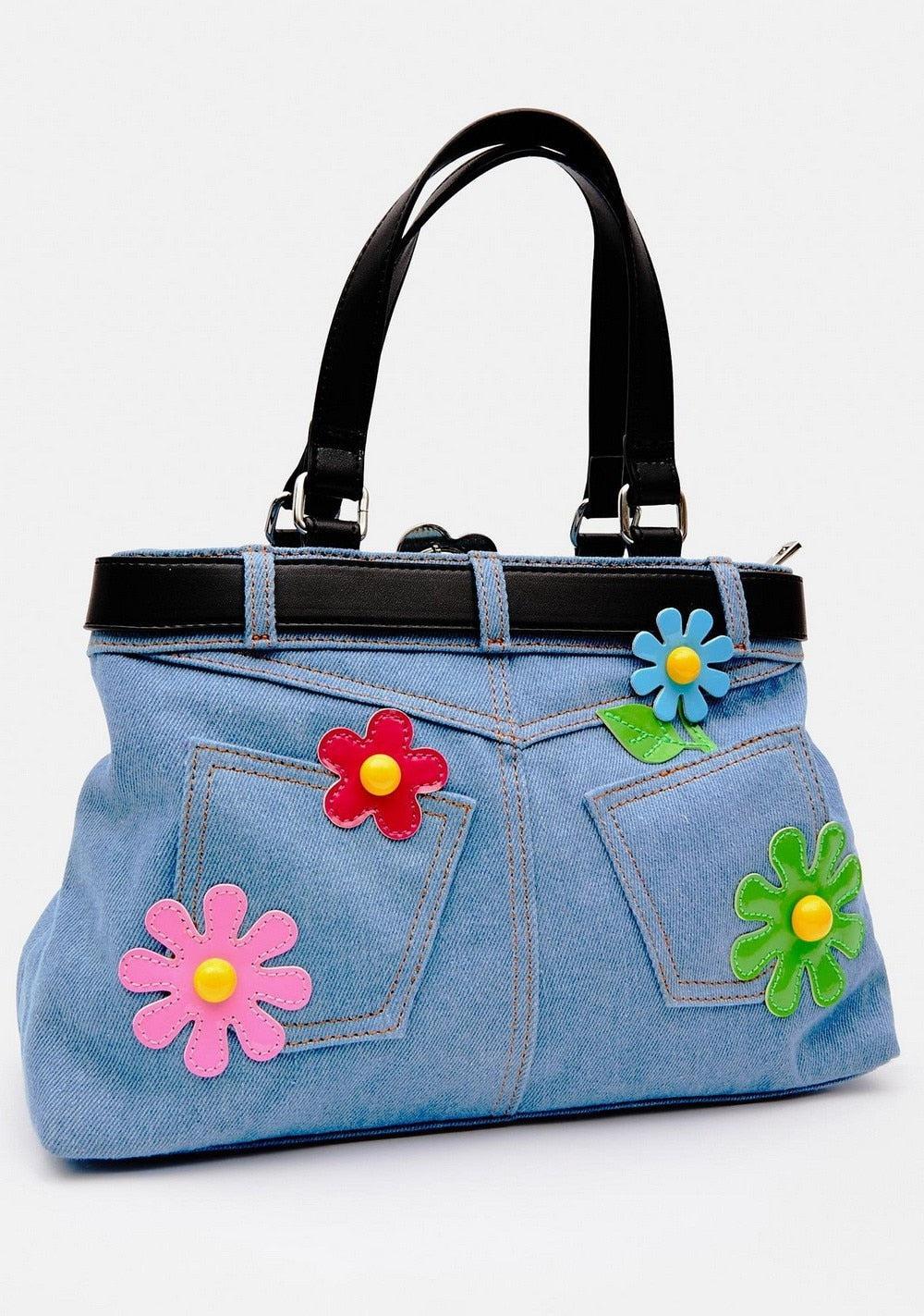 Weirdcore Belted Denim Handbag