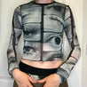 Weirdcore Eyes Top