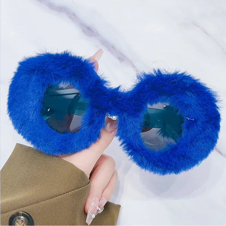 Weirdcore Fuzzy Sunglasses