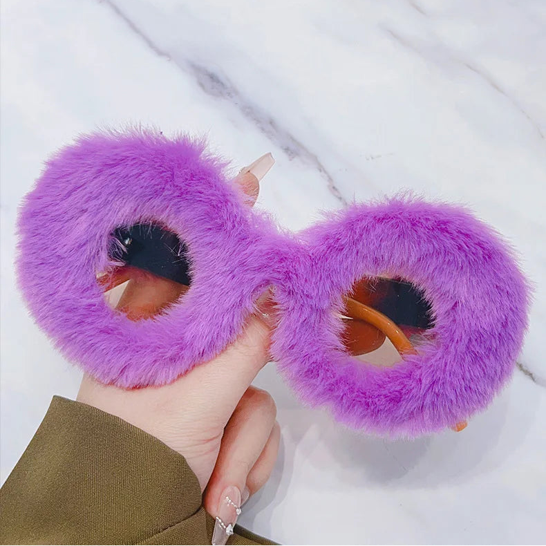 Weirdcore Fuzzy Sunglasses