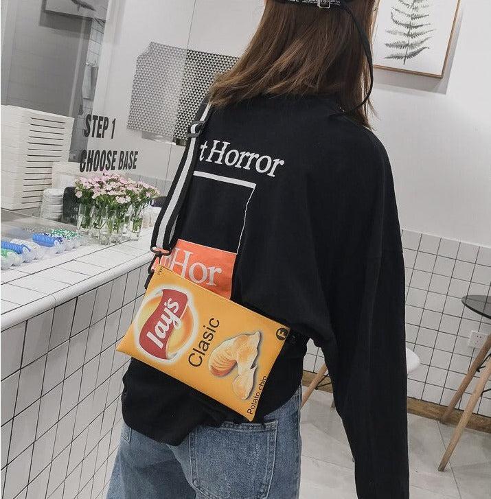 Weirdcore Lays Chips Crossbody Bag