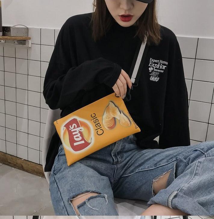 Weirdcore Lays Chips Crossbody Bag