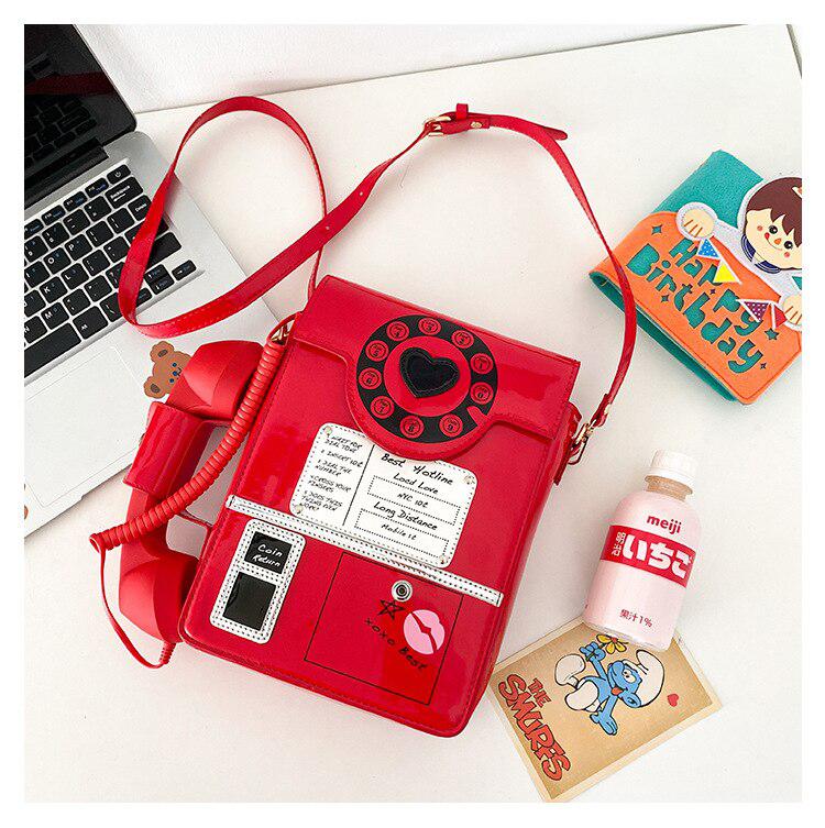 Weirdcore Retro Phone Shaped Crossbody Bag