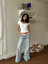 White V Neck Top