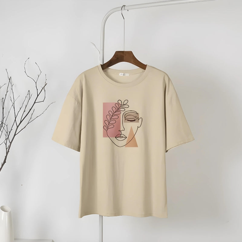 Woman Face Minimal Tee