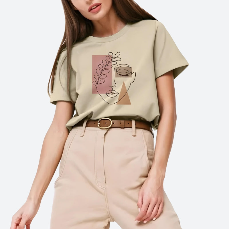 Woman Face Minimal Tee