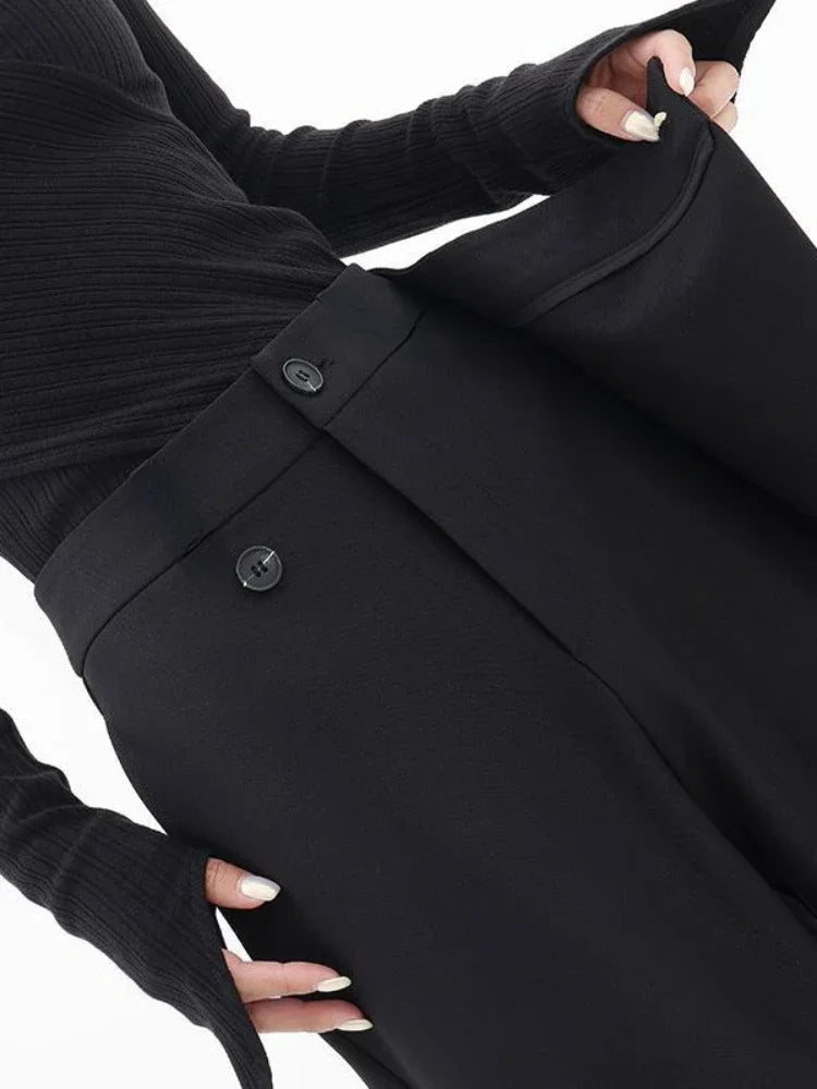 Wrap Front Wide Leg Pants
